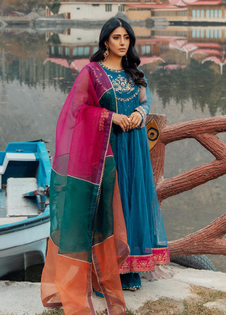 Zaaviay Luxury Pret  Net 3 Piece Dress ZV21PF SILA ZVS-006