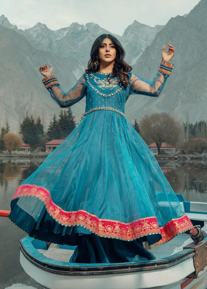 Zaaviay Luxury Pret  Net 3 Piece Dress ZV21PF SILA ZVS-006