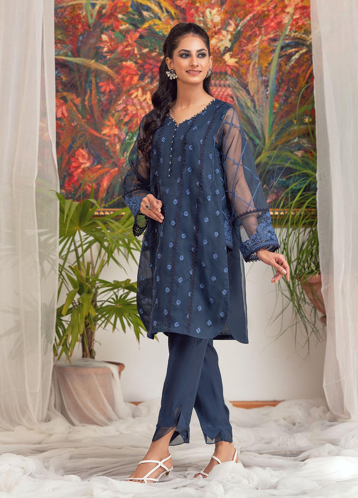 Zaaviay Luxury Pret Embroidered Organza 2 Piece Dress ZV22OG FREESIA