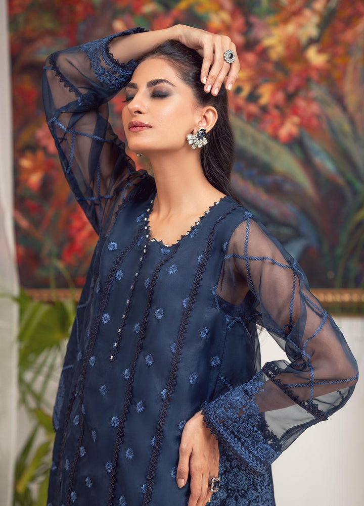 Zaaviay Luxury Pret Embroidered Organza 2 Piece Dress ZV22OG FREESIA