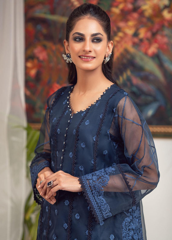 Zaaviay Luxury Pret Embroidered Organza 2 Piece Dress ZV22OG FREESIA