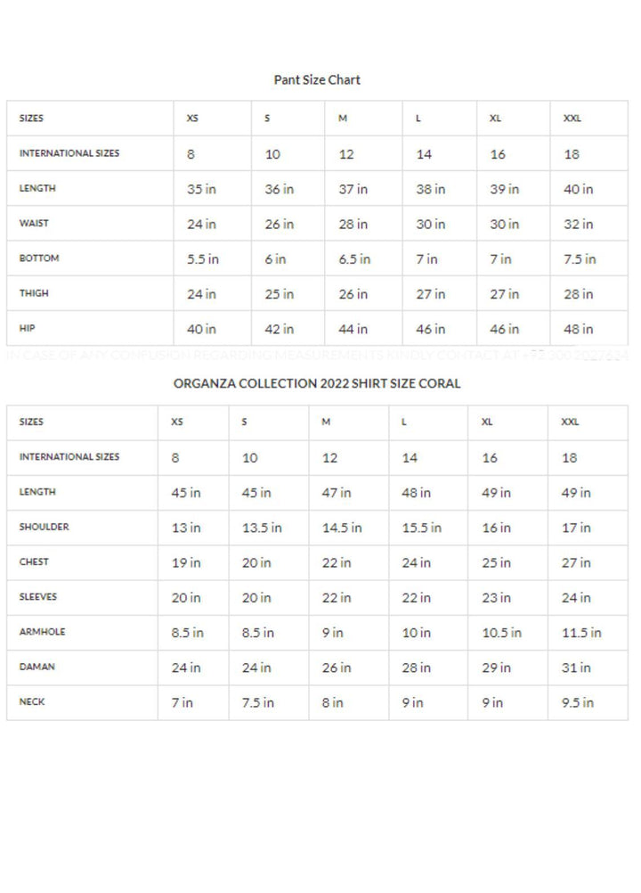 Zaaviay Luxury Pret Embroidered Chiffon 2 Piece Dress ZV22OG CORAL