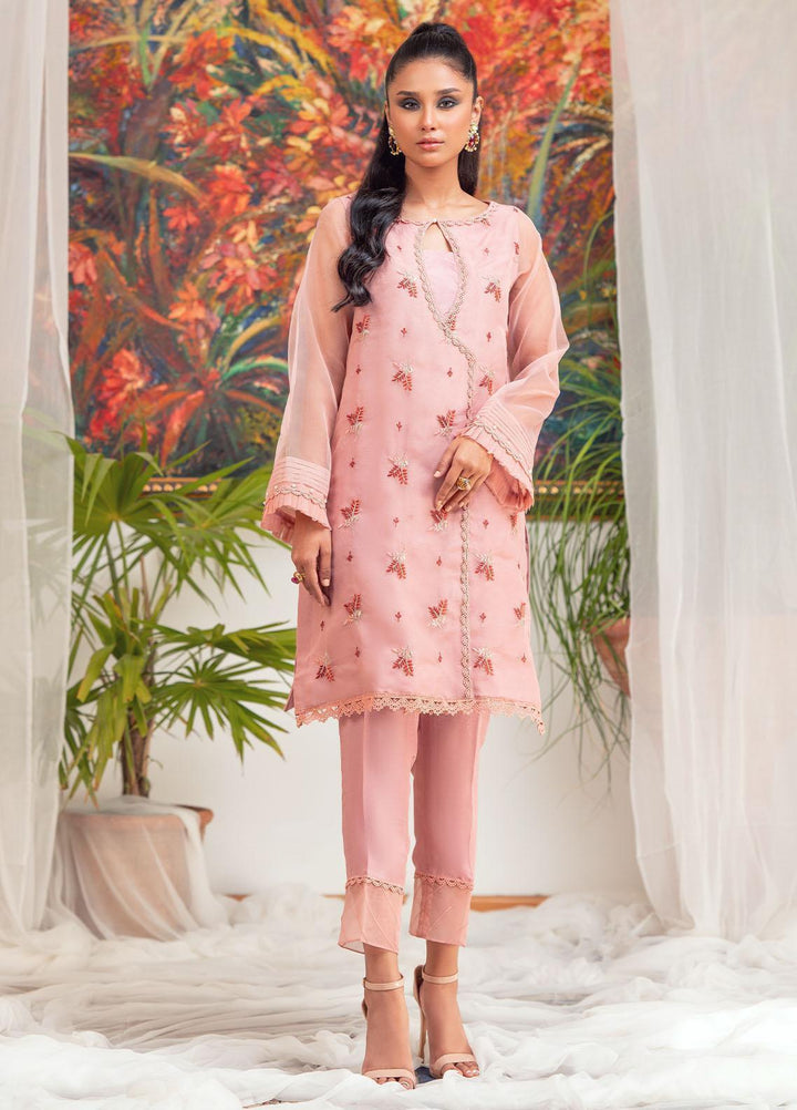 Zaaviay Luxury Pret Embroidered Organza 2 Piece Dress ZV22OG SAKURA