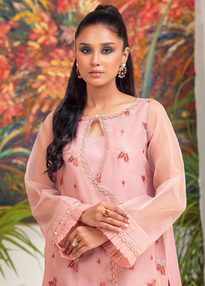 Zaaviay Luxury Pret Embroidered Organza 2 Piece Dress ZV22OG SAKURA