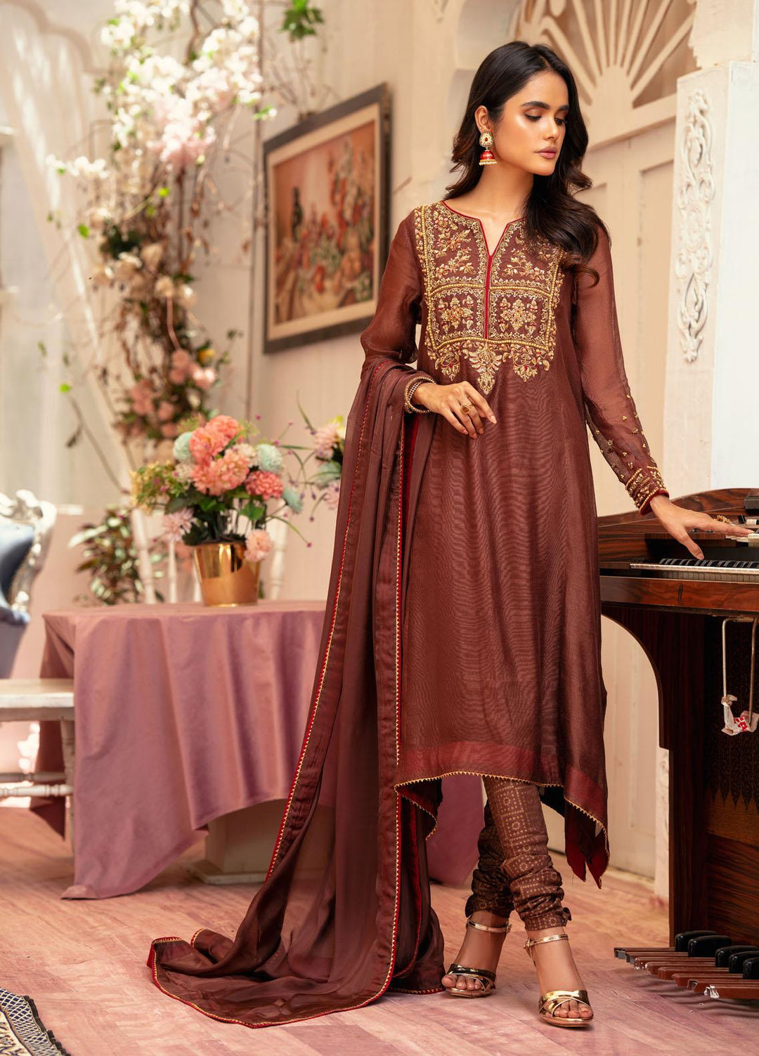 Zaaviay Festive Pret Khaadi Net 3 Piece Suit ZV22PE ZEC22- 004 Zhileh