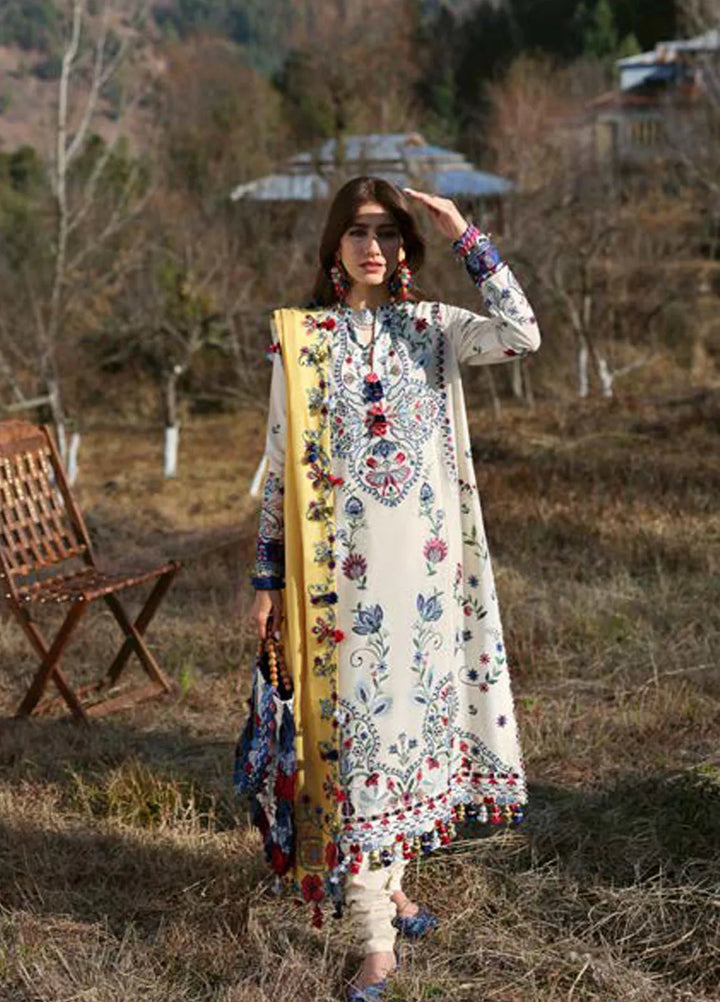 Zaha By Khadijah Shah Embroidered Lawn Suits Unstitched 3 Piece ZL25NL D-11 B Kashur - Summer Collection