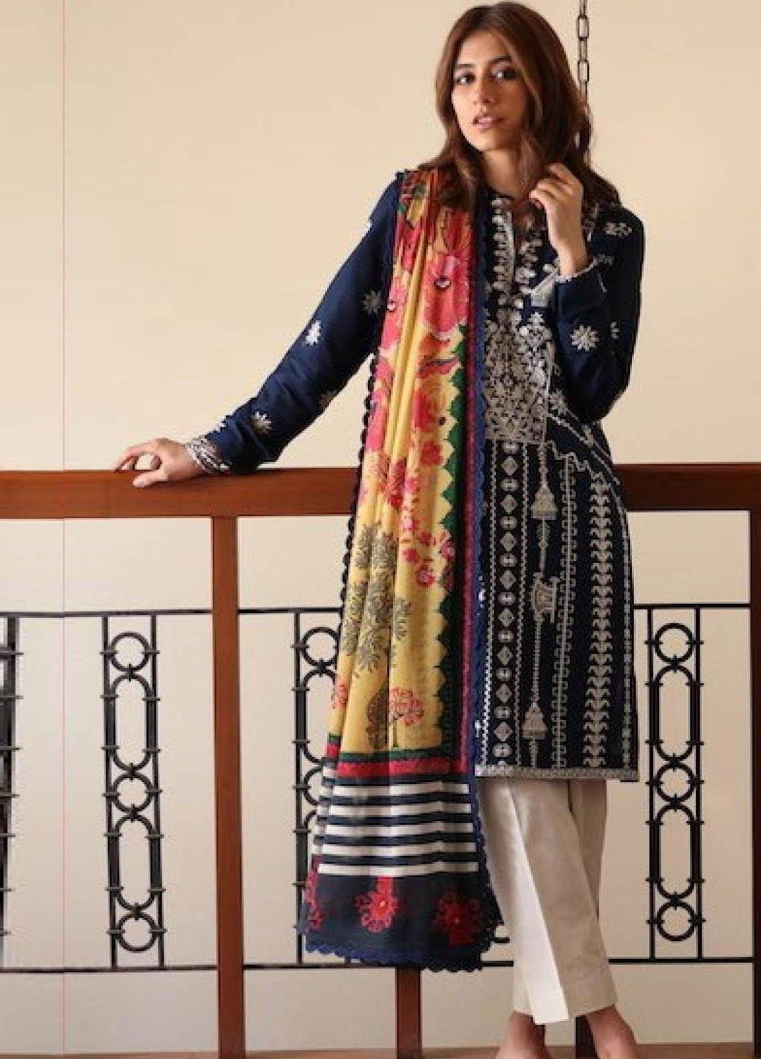 Zaha by Khadijah Shah Embroidered Lawn Suits Unstitched 3 Piece ZKS21L ZL21-10-A NAHID - Summer Collection