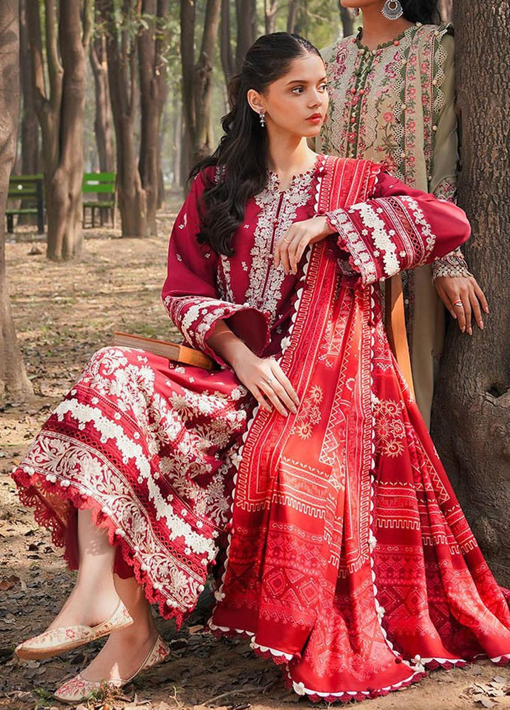Zaha Embroidered Karandi Suits Unstitched 3 Piece ZKS23W-2 ZW2-23-02 Alalah - Winter Collection