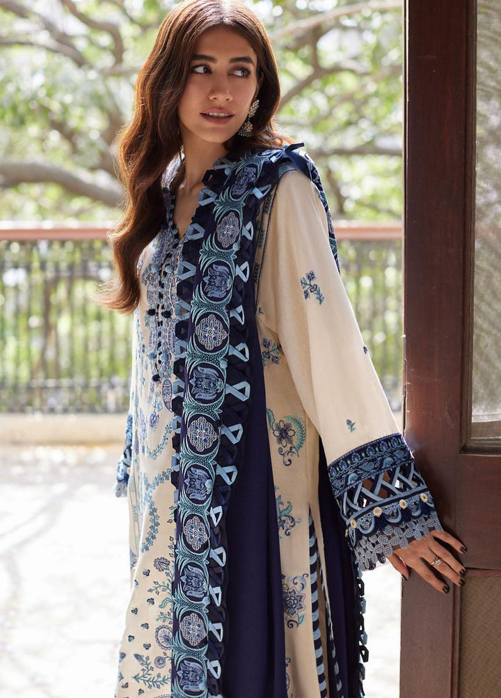 Zaha By Khadijah Shah Embroidered  Suits Unstitched 3 Piece ZKS23W ZW23-07 LINA - Winter Collection