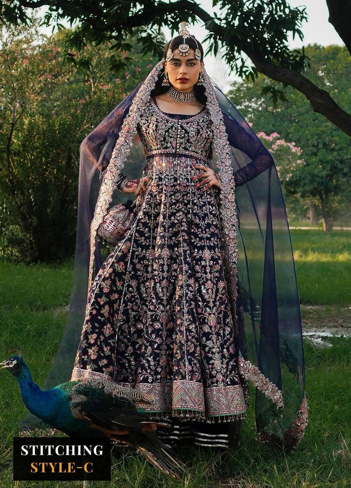 Zaib-un-Nisa by Hussain Rehar Embroidered Velvet Suits Unstitched 4 Piece HRR23ZN Falak - Festive Collection