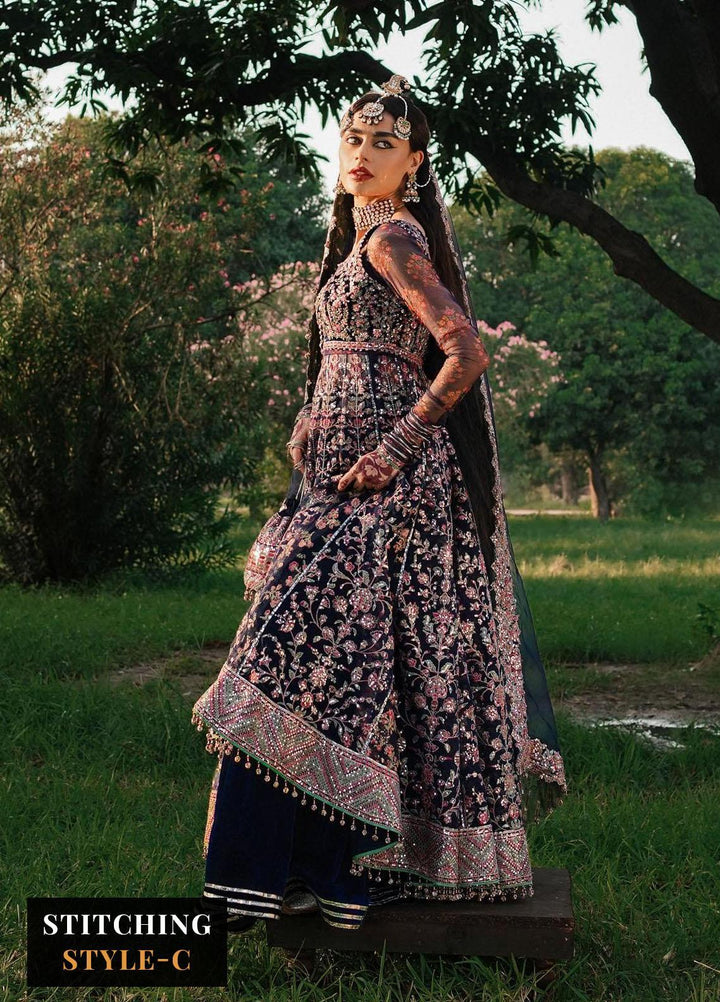 Zaib-un-Nisa by Hussain Rehar Embroidered Velvet Suits Unstitched 4 Piece HRR23ZN Falak - Festive Collection