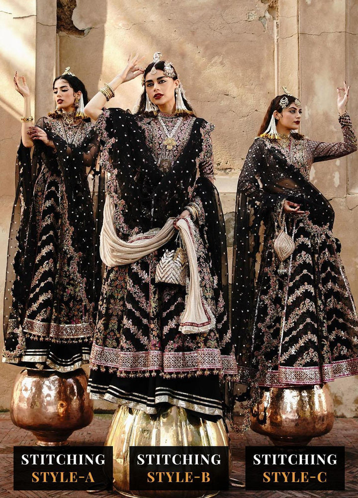 Zaib-un-Nisa by Hussain Rehar Embroidered Organza Suits Unstitched 4 Piece HRR23ZN Kajal - Festive Collection