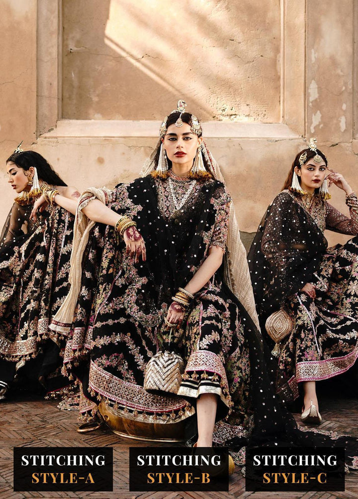 Zaib-un-Nisa by Hussain Rehar Embroidered Organza Suits Unstitched 4 Piece HRR23ZN Kajal - Festive Collection