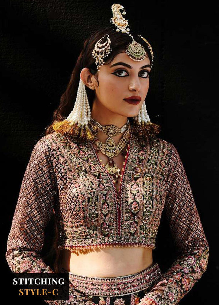 Zaib-un-Nisa by Hussain Rehar Embroidered Organza Suits Unstitched 4 Piece HRR23ZN Kajal - Festive Collection