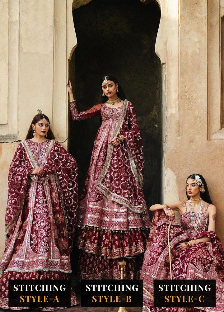 Zaib-un-Nisa by Hussain Rehar Embroidered Organza Suits Unstitched 4 Piece HRR23ZN Taab - Festive Collection