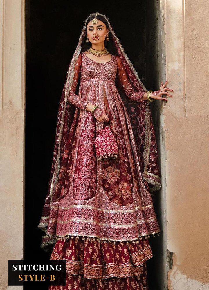 Zaib-un-Nisa by Hussain Rehar Embroidered Organza Suits Unstitched 4 Piece HRR23ZN Taab - Festive Collection