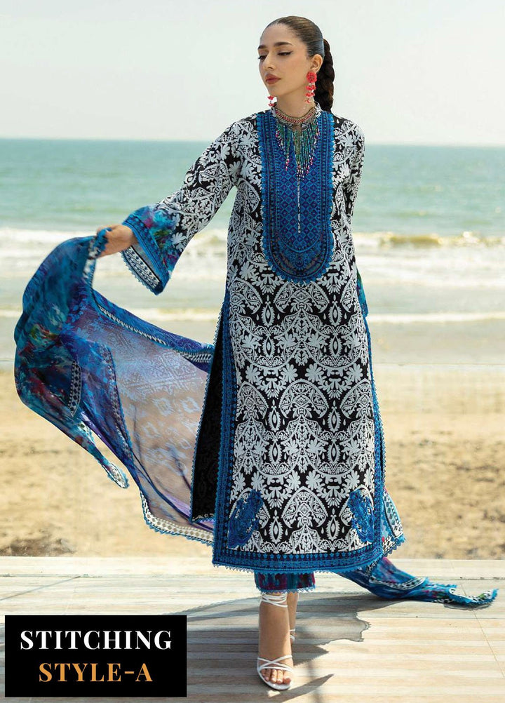 Zainab Chotani Embroidered Lawn Suits Unstitched 3 Piece ZC25TL D-07 Bella - Summer Collection