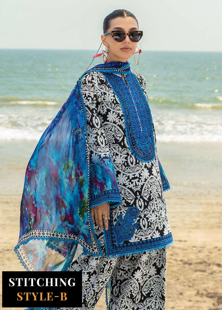 Zainab Chotani Embroidered Lawn Suits Unstitched 3 Piece ZC25TL D-07 Bella - Summer Collection