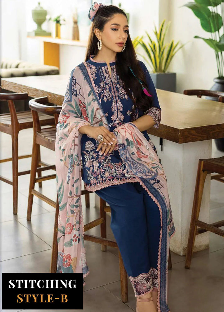 Zainab Chotani Embroidered Lawn Suits Unstitched 3 Piece ZC25TL D-14 Elisa - Summer Collection