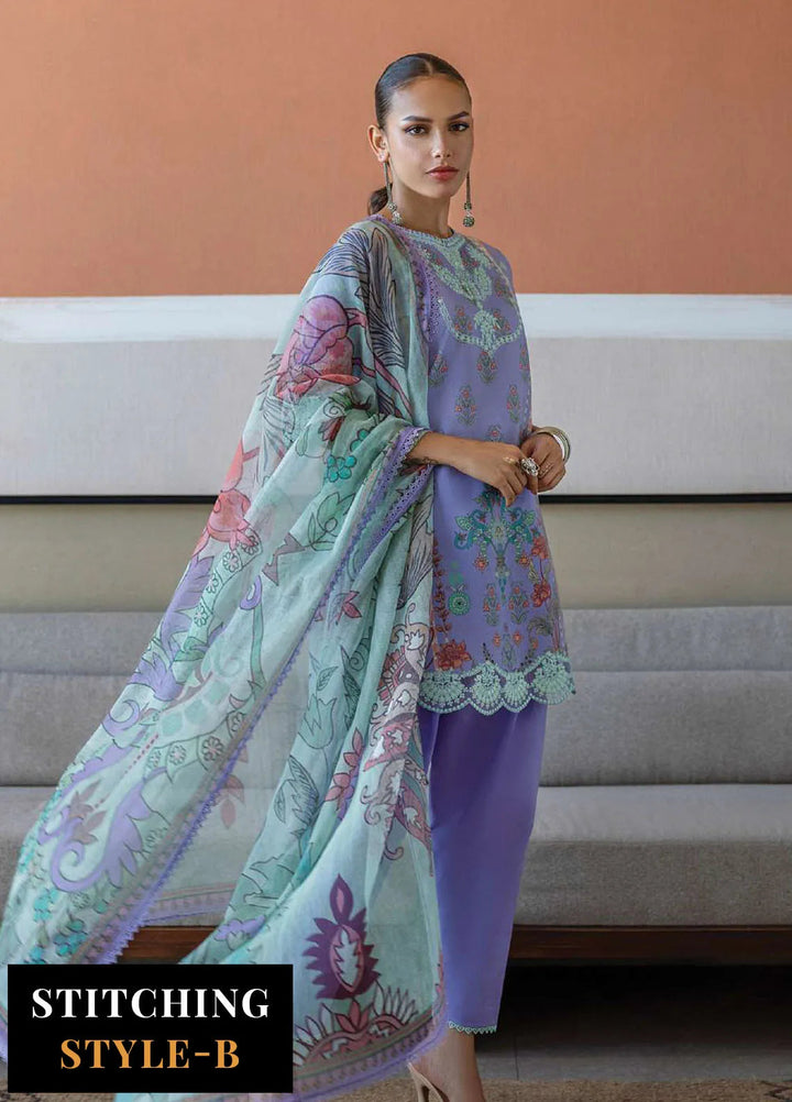 Zainab Chotani Embroidered Lawn Suits Unstitched 3 Piece ZC25TL D-15 Lina - Summer Collection