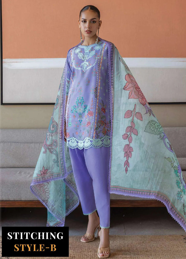 Zainab Chotani Embroidered Lawn Suits Unstitched 3 Piece ZC25TL D-15 Lina - Summer Collection