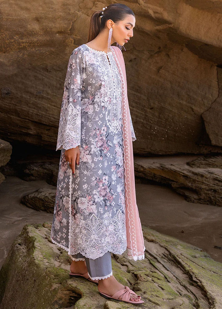 Zainab Chottani Chikankari Lawn Suits Unstitched 3 Piece ZC24CL D-10A Lana - Summer Collection