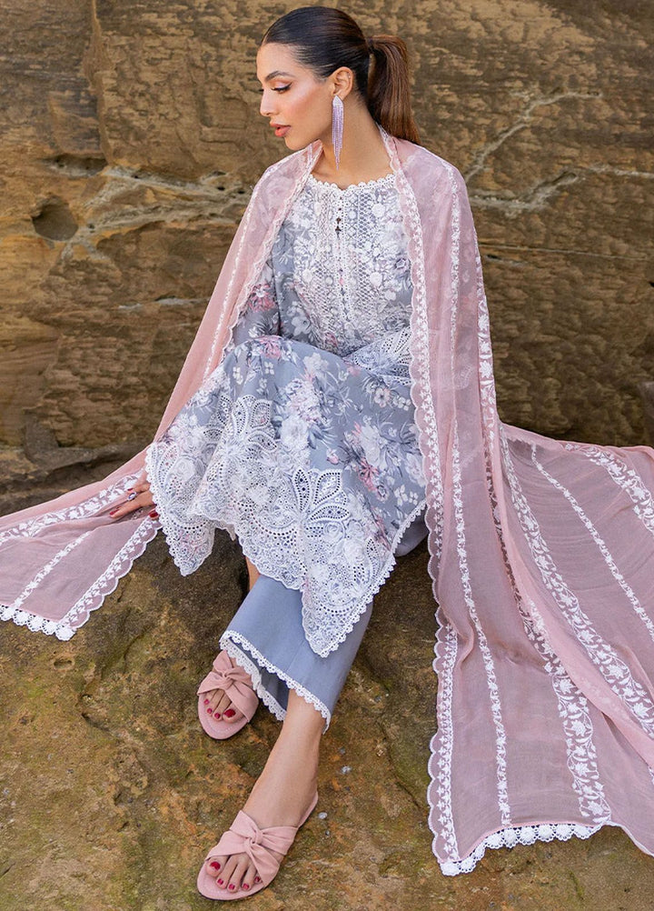 Zainab Chottani Chikankari Lawn Suits Unstitched 3 Piece ZC24CL D-10A Lana - Summer Collection