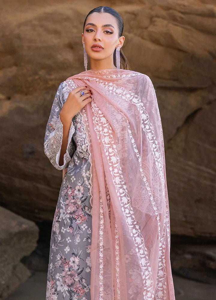 Zainab Chottani Chikankari Lawn Suits Unstitched 3 Piece ZC24CL D-10A Lana - Summer Collection