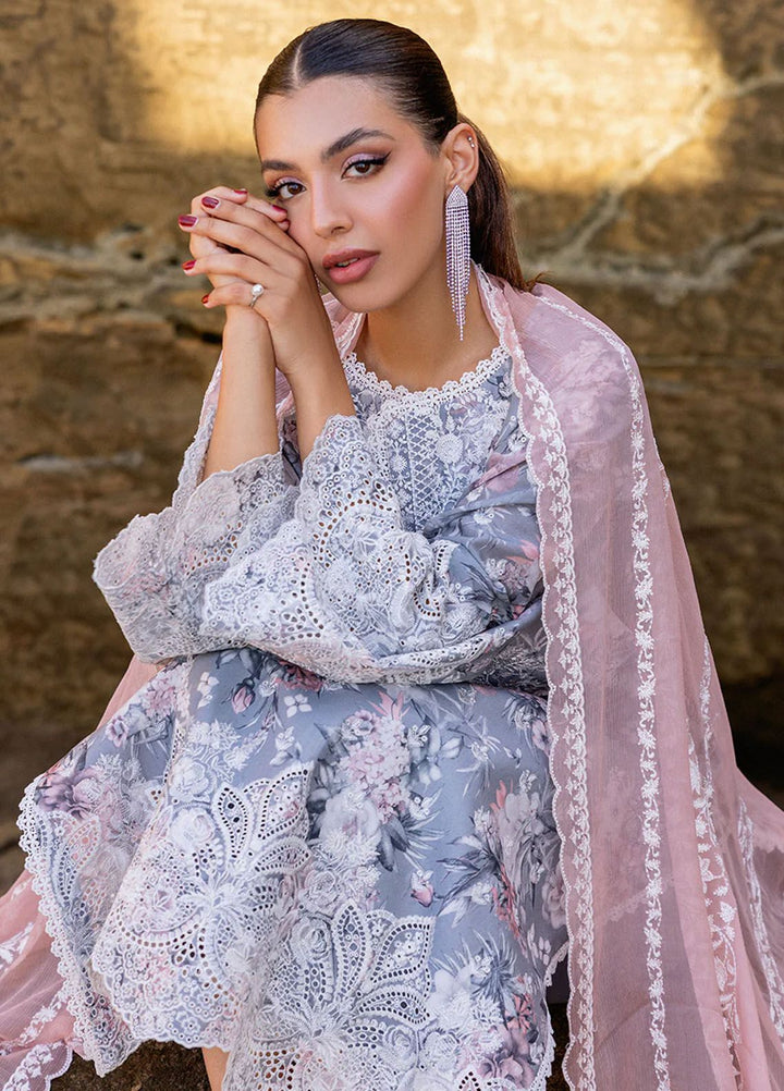 Zainab Chottani Chikankari Lawn Suits Unstitched 3 Piece ZC24CL D-10A Lana - Summer Collection