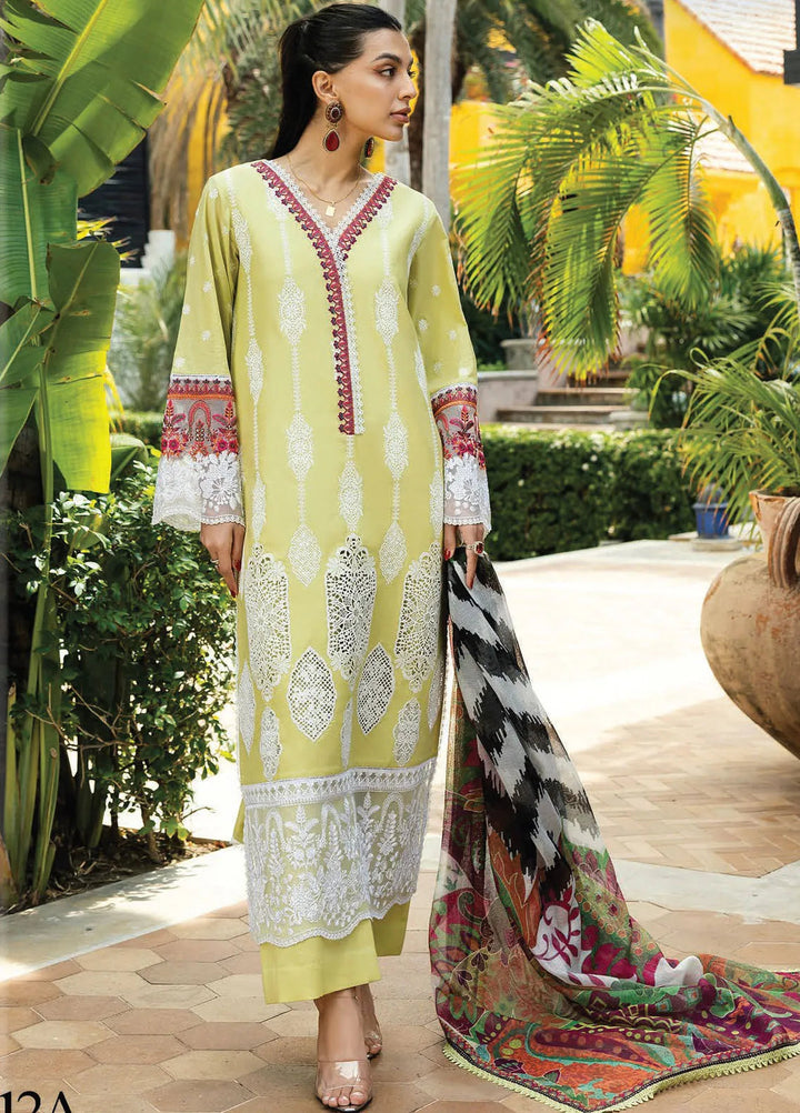 Zainab Chottani Embroidered Chikankari Suits Unstitched 3 Piece ZC25CH D12A Rayne - Summer Collection