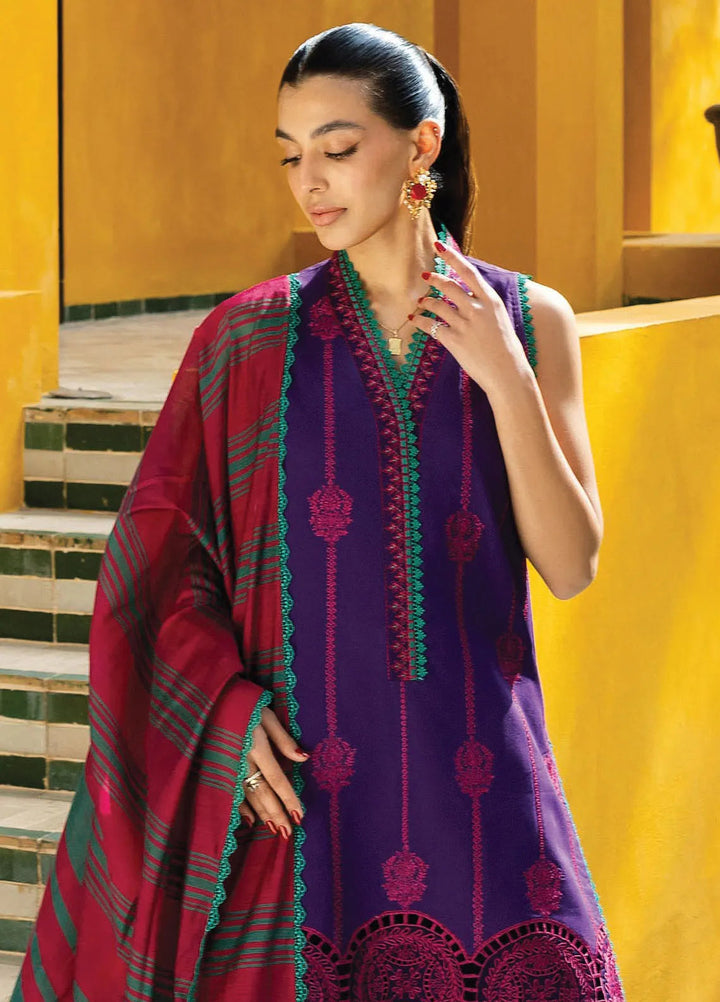 Zainab Chottani Embroidered Chikankari Suits Unstitched 3 Piece ZC25CH D1B Zynah - Summer Collection