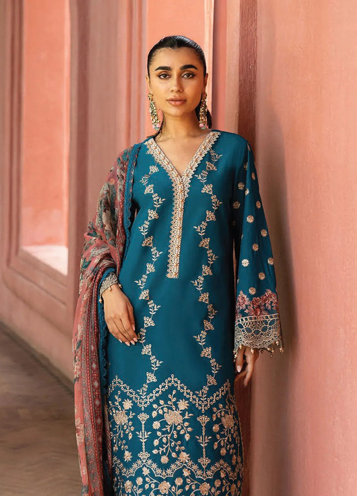 Zainab Chottani Embroidered Chikankari Suits Unstitched 3 Piece ZC25CH D2A Izrah - Summer Collection