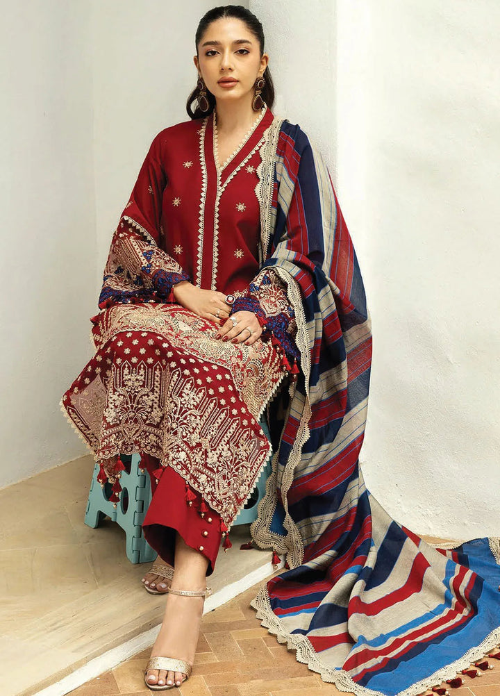 Zainab Chottani Embroidered Chikankari Suits Unstitched 3 Piece ZC25CH D3A Elma - Summer Collection