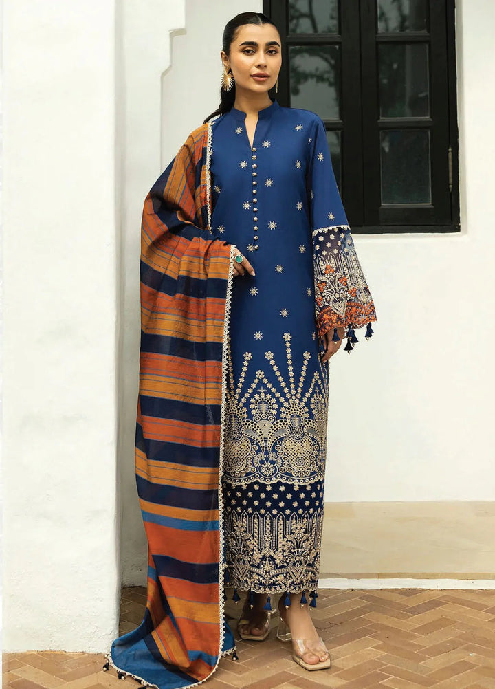 Zainab Chottani Embroidered Chikankari Suits Unstitched 3 Piece ZC25CH D3B Elma - Summer Collection