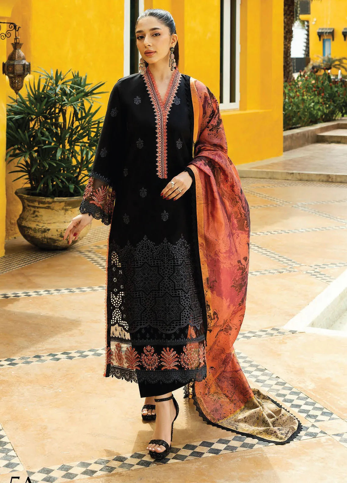 Zainab Chottani Embroidered Chikankari Suits Unstitched 3 Piece ZC25CH D12A Rayne - Summer Collection