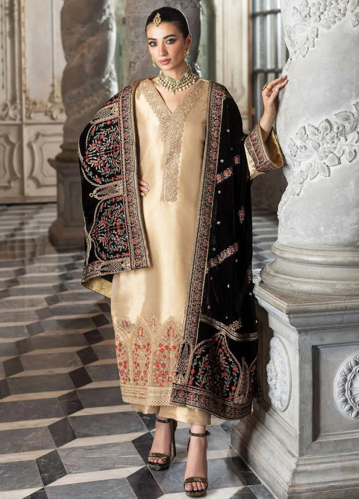 Zainab Chottani Embroidered Suit Unstitched 3 Piece ZC24V D-04 Minha - Formal Collection
