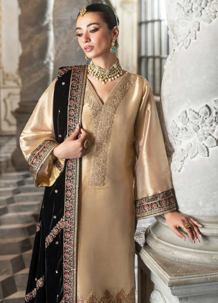 Zainab Chottani Embroidered Suit Unstitched 3 Piece ZC24V D-04 Minha - Formal Collection