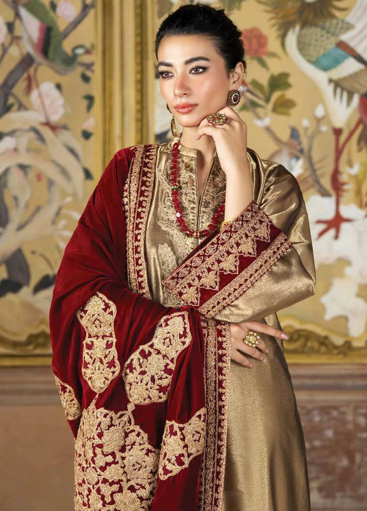 Zainab Chottani Embroidered Suit Unstitched 3 Piece ZC24V D-06 Zerlin - Formal Collection