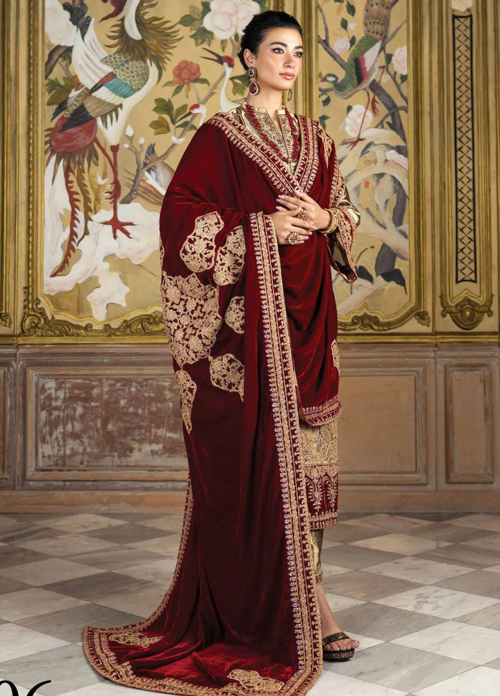 Zainab Chottani Embroidered Suit Unstitched 3 Piece ZC24V D-06 Zerlin - Formal Collection