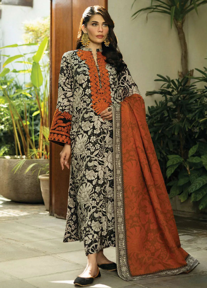 Zainab Chottani Embroidered Suit Unstitched 3 Piece ZC24WS D-06 Mysha - Winter Collection