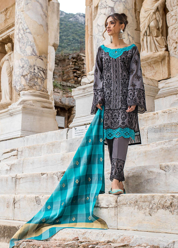 Zainab Chottani Embroidered Chikankari Suits Unstitched 3 Piece ZC21CK 1B Sanem - Luxury Collection