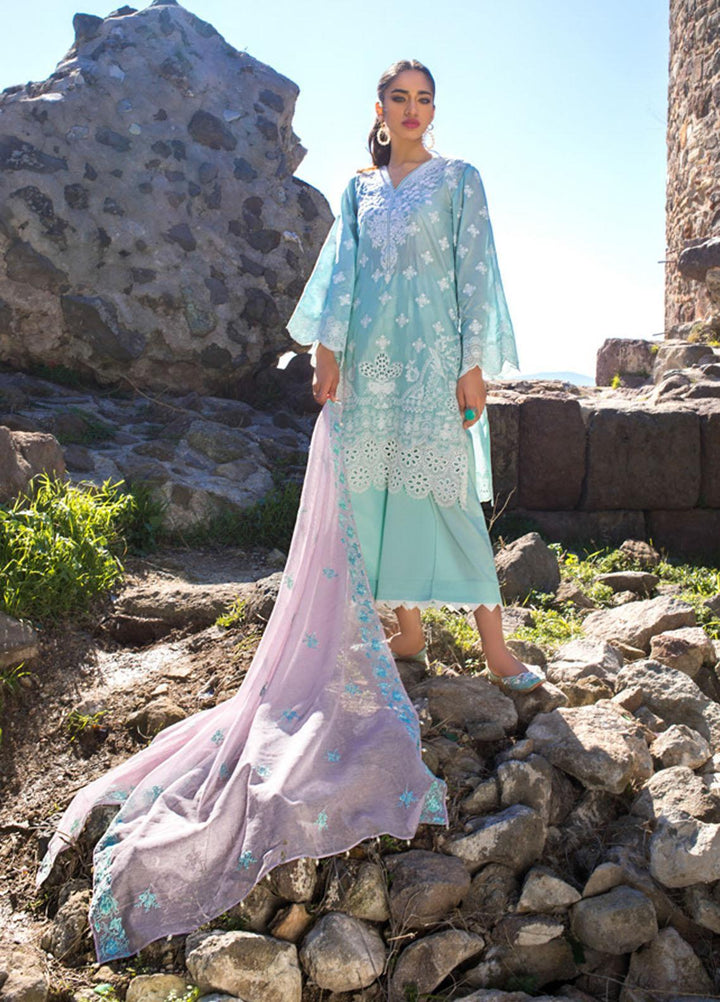 Zainab Chottani Embroidered Chikankari Suits Unstitched 3 Piece ZC21CK 3B Meltem - Luxury Collection