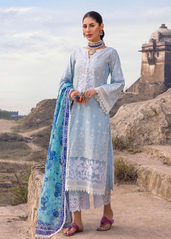 Zainab Chottani Embroidered Chikankari Suits Unstitched 3 Piece ZC22CK Azal 1B - Luxury Collection