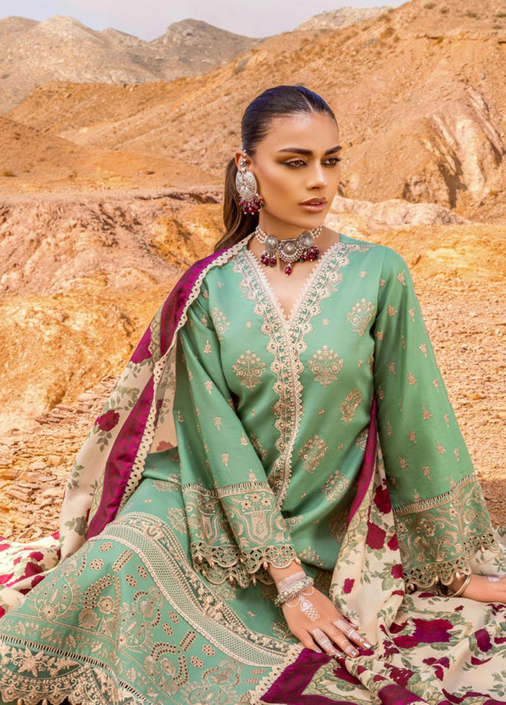 Zainab Chottani Embroidered Lawn Suits Unstitched 3 Piece ZARRA TUNN ZC23CHN 01-A - Luxury Lawn Collection