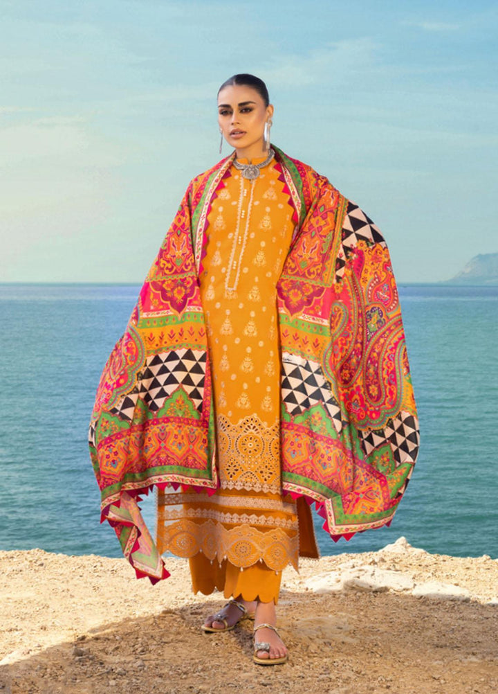 Zainab Chottani Embroidered Lawn Suits Unstitched 3 Piece GUNJAL ZC23CHN 03-A - Luxury Lawn Collection