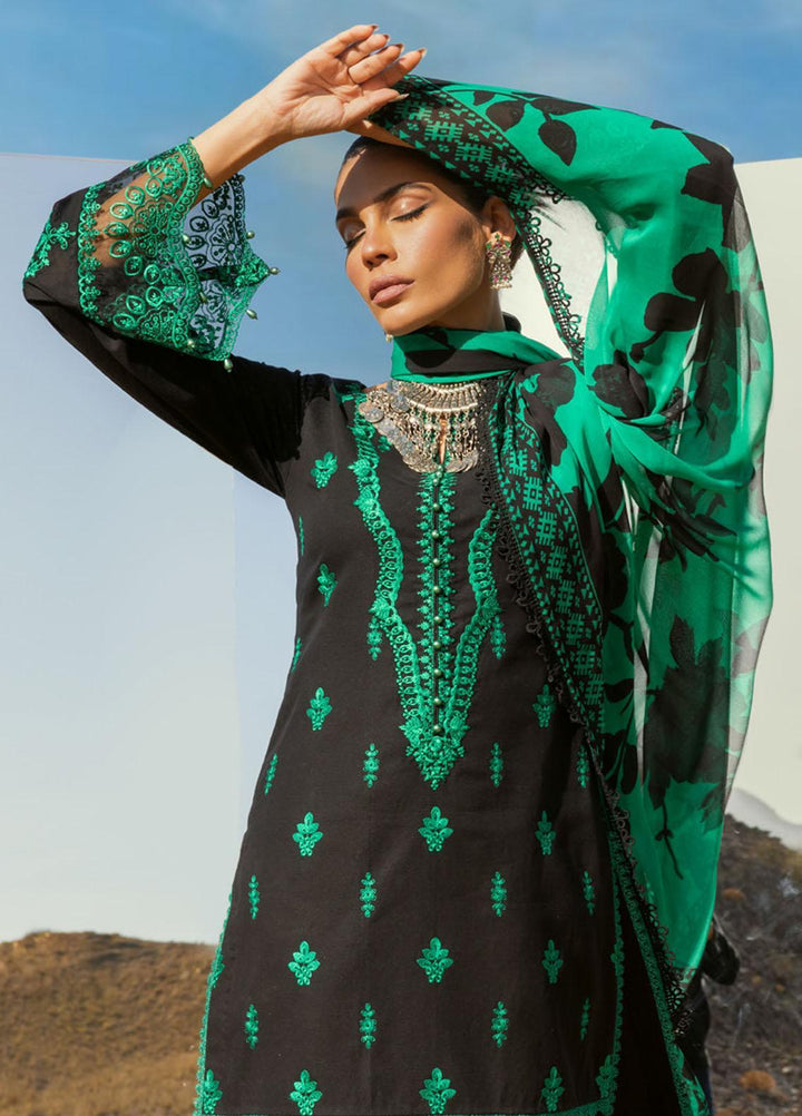 Zainab Chottani Embroidered Lawn Suits Unstitched 3 Piece MAHAL ZC23CHN 07-B - Luxury Lawn Collection