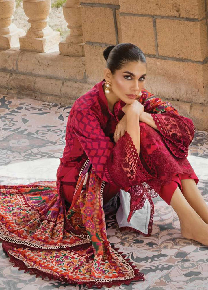 Zainab Chottani Embroidered Lawn Suits Unstitched 3 Piece ZC23L 3A - Luxury Collection