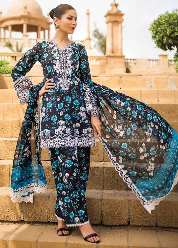Zainab Chottani Embroidered Lawn Suits Unstitched 3 Piece ZC23L 4B - Luxury Collection