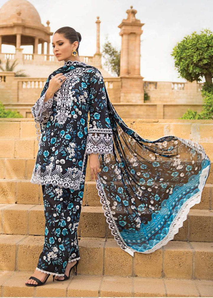 Zainab Chottani Embroidered Lawn Suits Unstitched 3 Piece ZC23L 4B - Luxury Collection