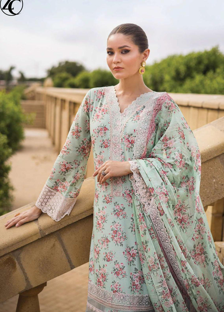 Zainab Chottani Embroidered Lawn Suits Unstitched 3 Piece ZC23L 6A - Luxury Collection